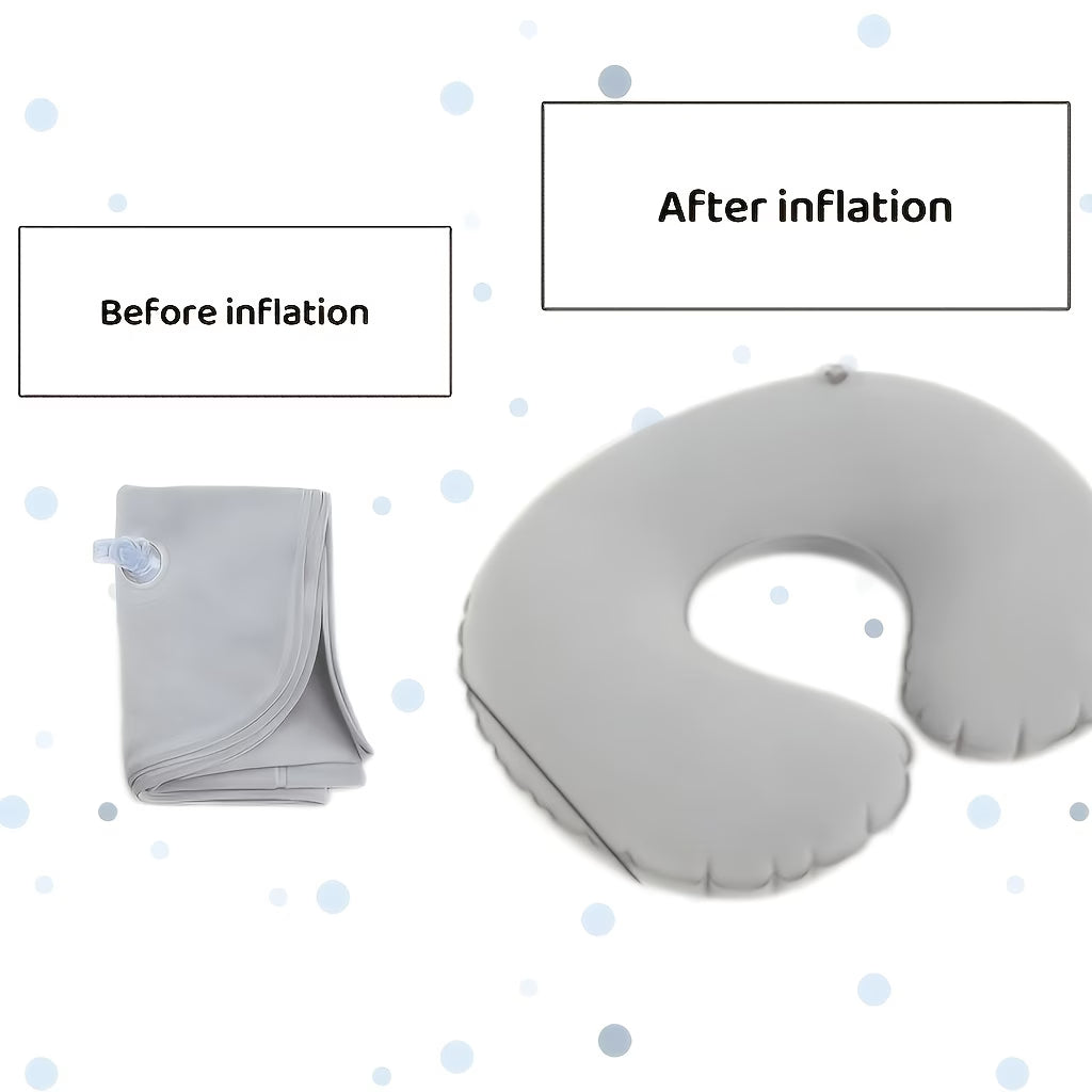 Portable Foldable Inflatable U-Shaped Neck Pillow