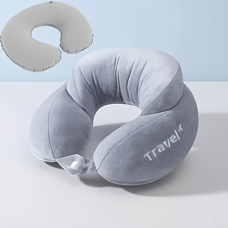 Portable Foldable Inflatable U-Shaped Neck Pillow